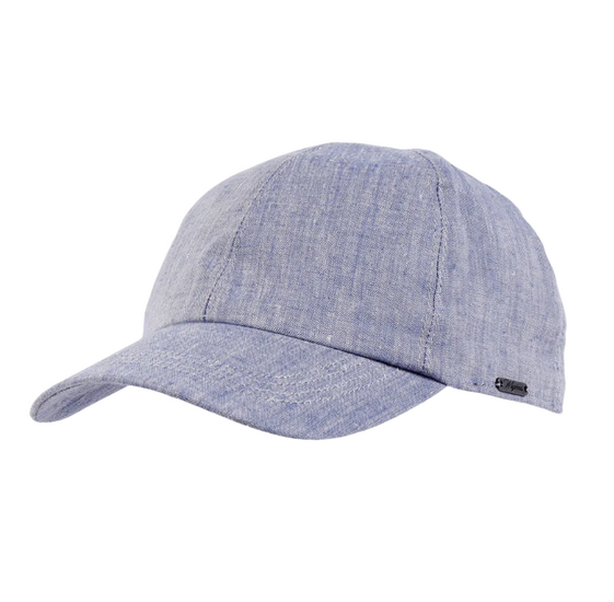 wigens baseball classic cap linnen mix lichtblauw