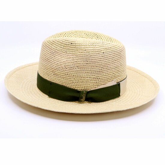 borsalino fedora quito panama crochet twist green natural