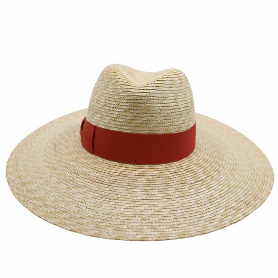 borsalino fedora sophie bandstro naturel en burnt orange