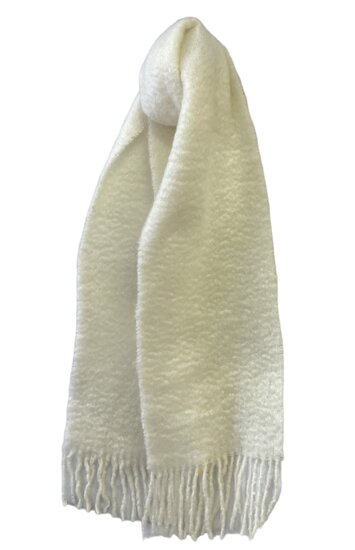 babymoh knittde sjaal snuggle mohair ivory