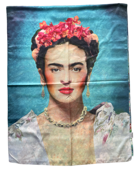 onkar dubbelzijdig sjaal zijdemix frida kahlo en de bloementuin