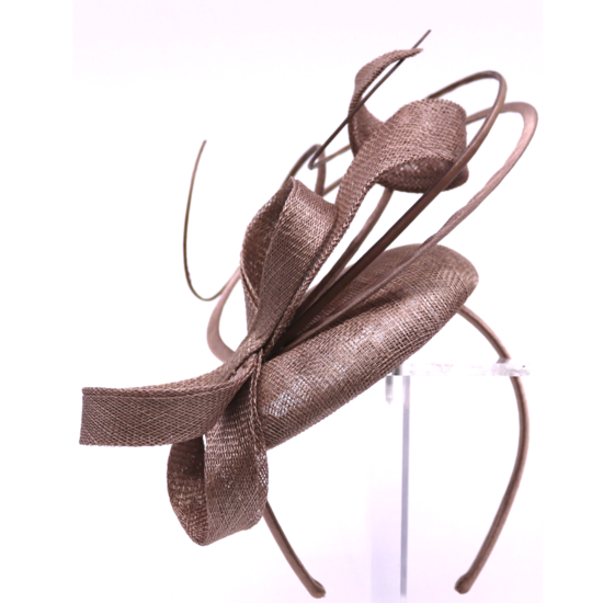 maddox fascinator dopje met strik en loops coffee