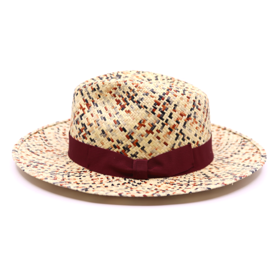 jos van dijck by tesi panama fedora burgundy multi colour