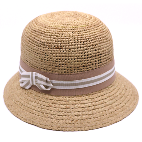 bedacht cloche taccia crochet raffia naturel 