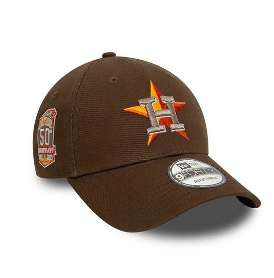 new era baseball cap 9forty houston astros 50th anniversary walnut 