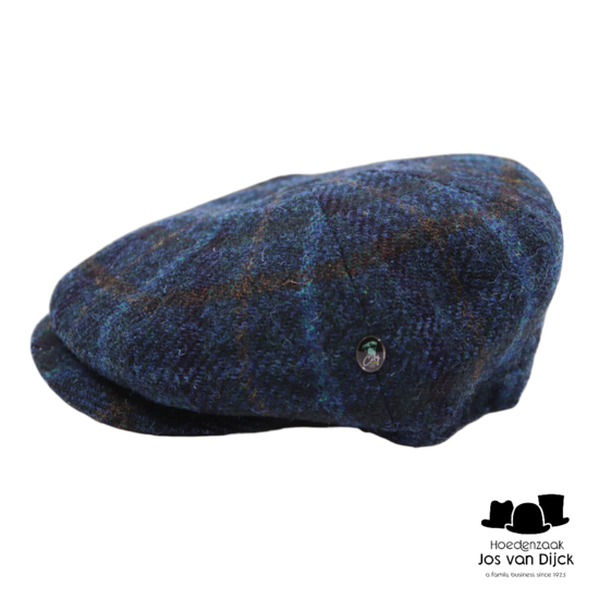 city sport ballonpet 121 harris tweed geruit petrol bruin