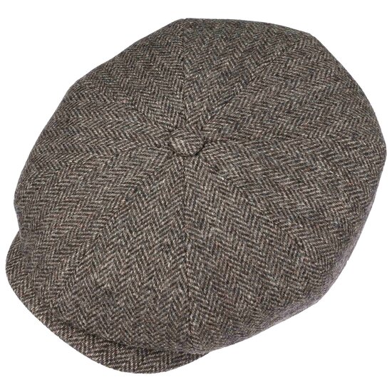 stetson newswboy cap hatteras woolrich herringbone brown grey