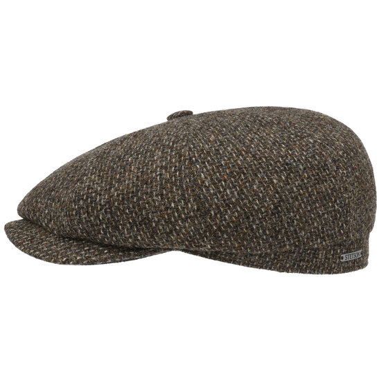 stetson newsboy cap hatteras virgin wool brown olive