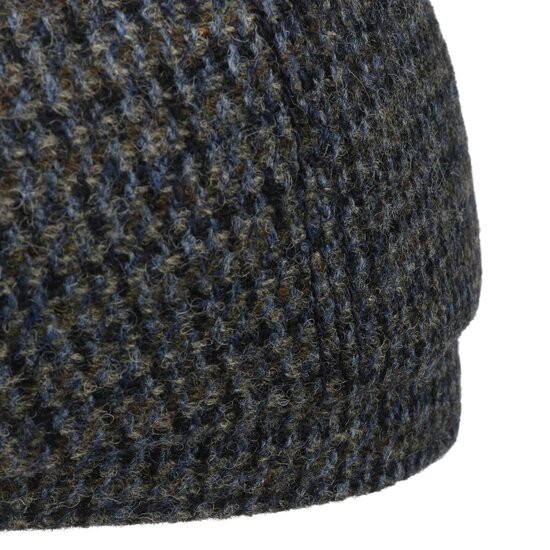 stetson newsboy cap hatteras harris tweed grijs blauw