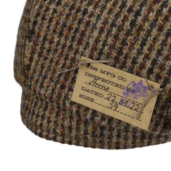 stetson newsboy cap hatteras harris tweed bruin groen