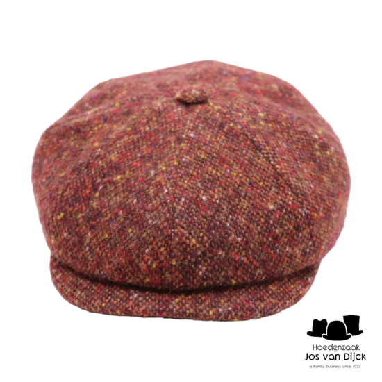 alfonso deste kyoto newsboy cap wol spikkel roest