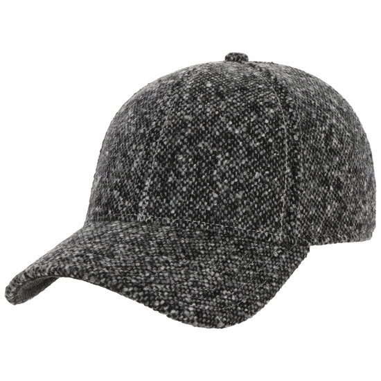 stetson baseballcap gemeleerd donegal tweed grijs