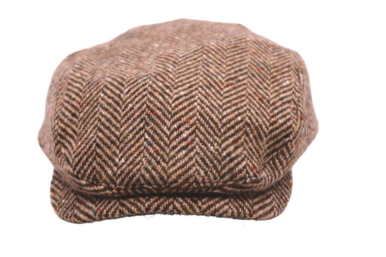 wigens ivy contemporary cap magee wool herringbone light brown