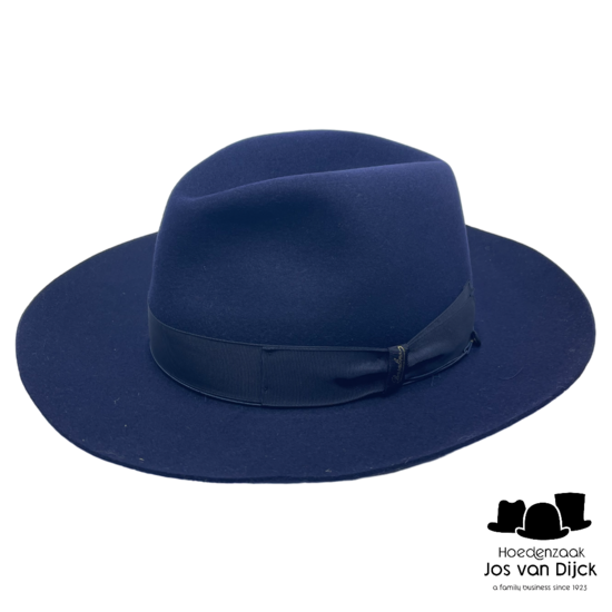 borsalino qs folar fedora brede rand haarvilt navy blauw