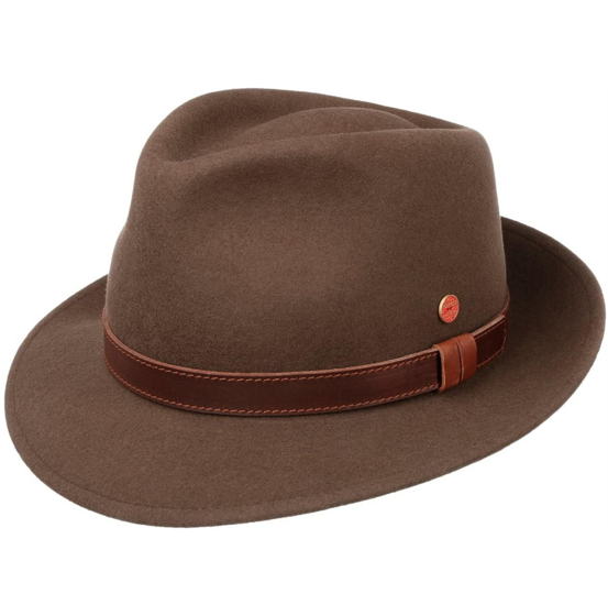 mayser denver outdoor crushable woolfelt trilby camel bruin