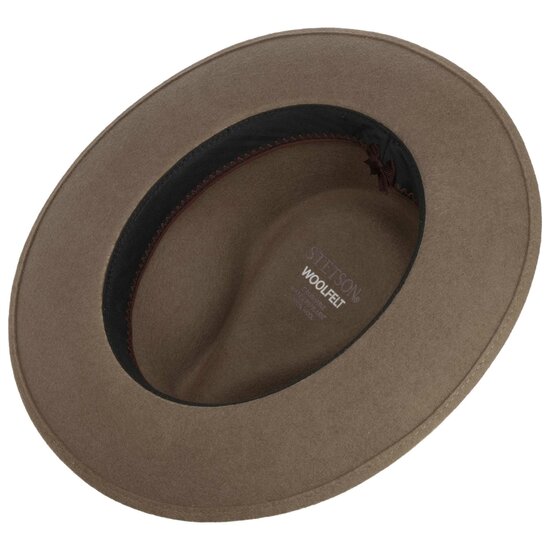 stetson fedora monochrome woolfelt fudge beige