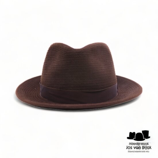 mayser denver trekking mid fedora furfelt breton chocoladebruin