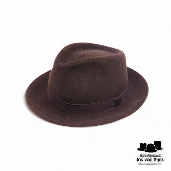 mayser denver trekking mid fedora furfelt breton chocoladebruin