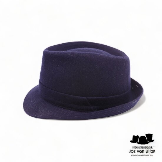 jos van dijck trilby wolmix donkerblauw