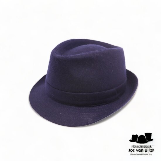 jos van dijck trilby wolmix donkerblauw