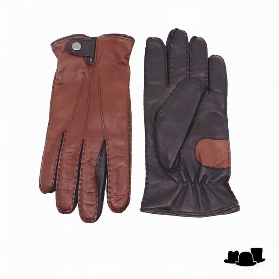 caridei herenhandschoen nappa leather carlo tan zwart