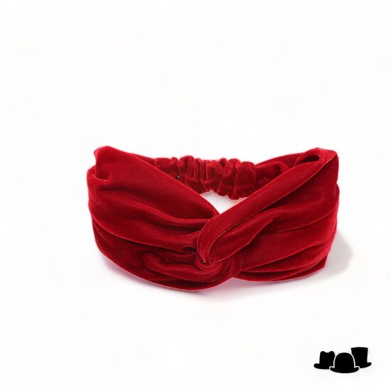 jos van dijck deluxe hoofdband velvet deep red