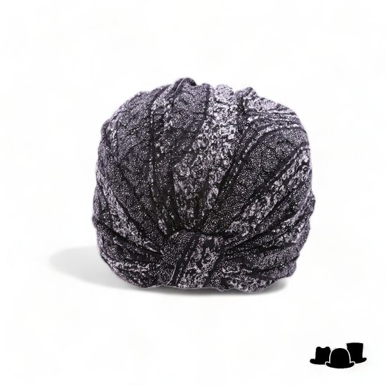 jos van dijck turban lurex black and silver