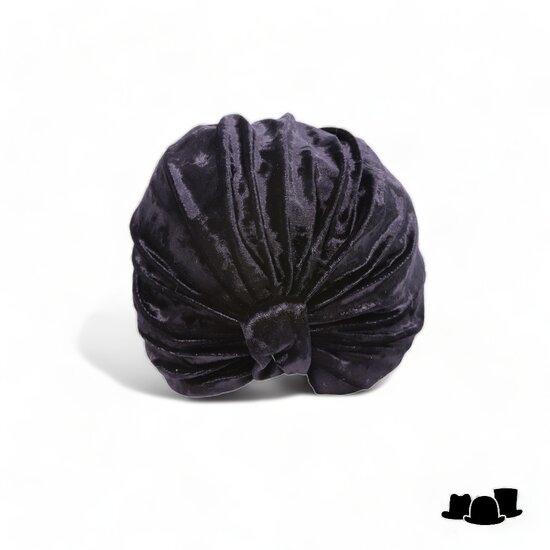 jos van dijck turban velvet wet look black