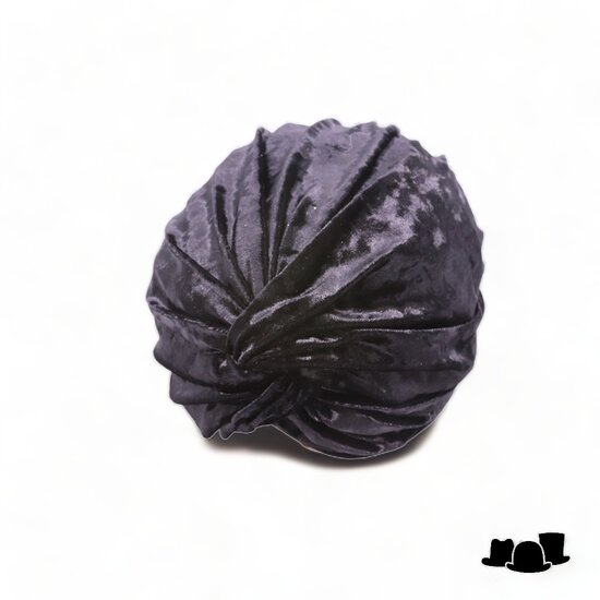 jos van dijck turban velvet wet look black