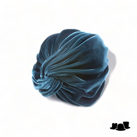 jos van dijck deluxe turban velvet dark petrol