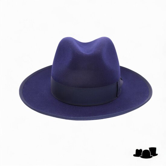 panizza fedora napoli wolvilt donkerblauw