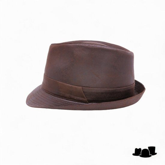 jos van dijck trilby vegan leather bruin