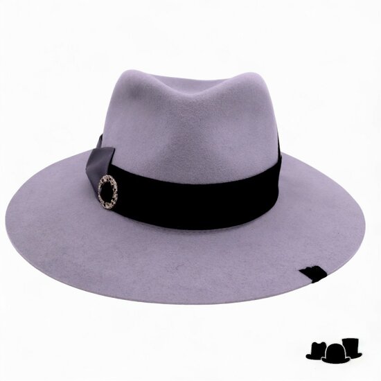 panizza bespoke fedora latina 27 distressed shades grijs