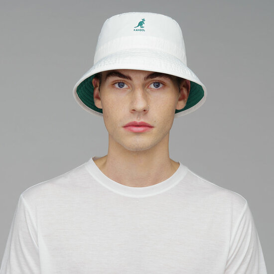 kangol golf reversible bucket green white