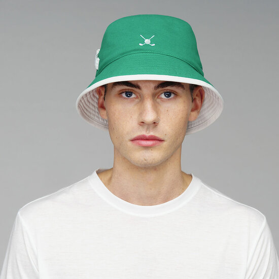 kangol golf reversible bucket green white