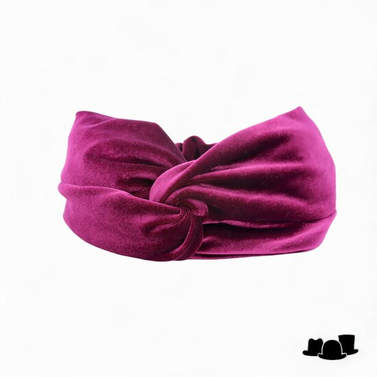 jos van dijck hoofdband velvet bordeaux rood