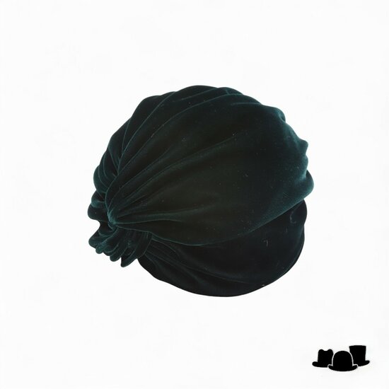 jos van dijck deluxe turban velvet bottle green