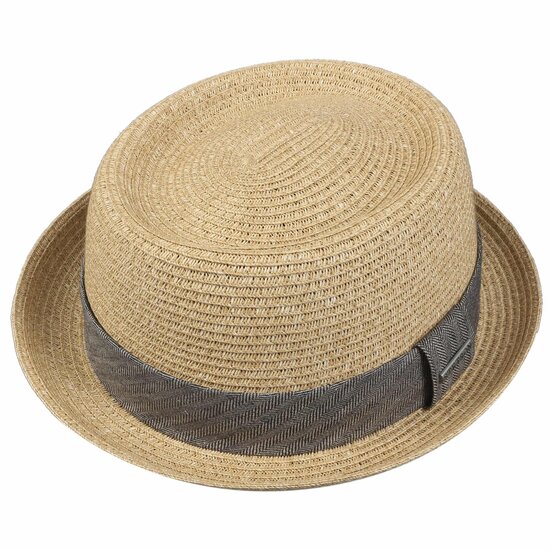 stetson pork pie zomerhoed toyo gemeleerd beige