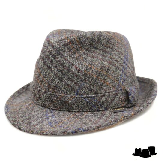 Wegener Trilby Harris Tweed Grijs