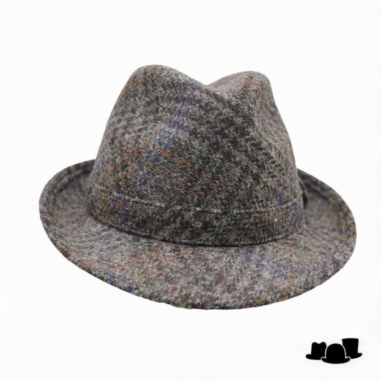 Wegener Trilby Harris Tweed Grijs