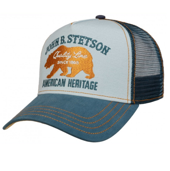 stetson trucker cap bear lightblue