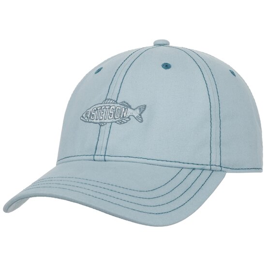 stetson baseball cap fishing cotton light blue