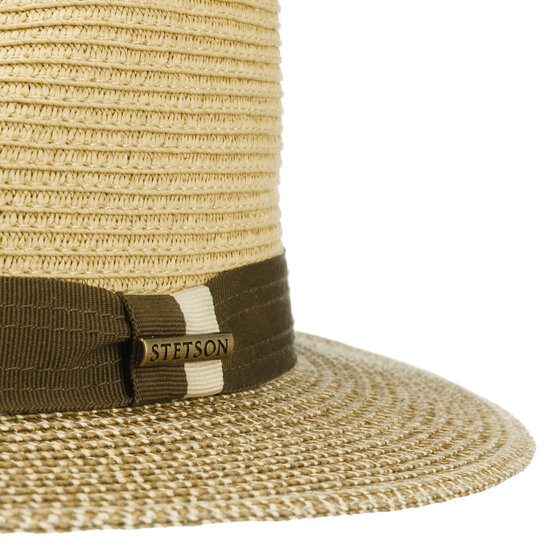 stetson traveller fedora two tone toyo beige mix