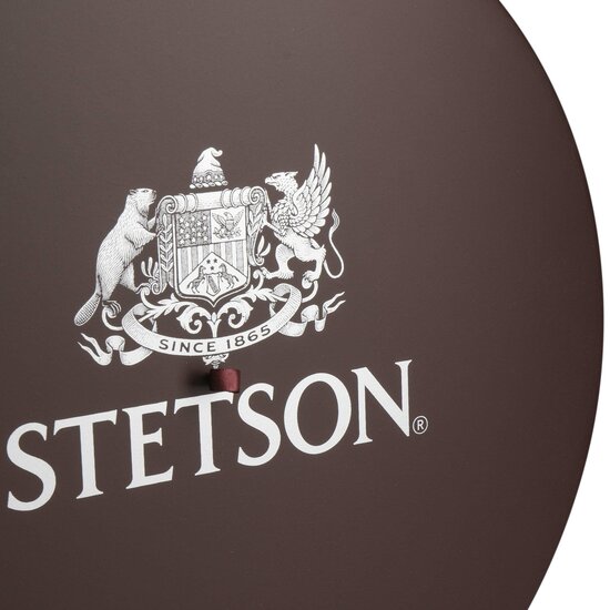 stetson hat box dark red