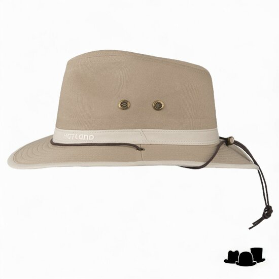 hatland outdoorhoed campwood katoen beige