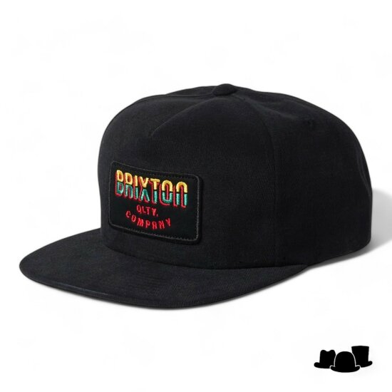 brixton neighbour mp snapback cap sol wash black