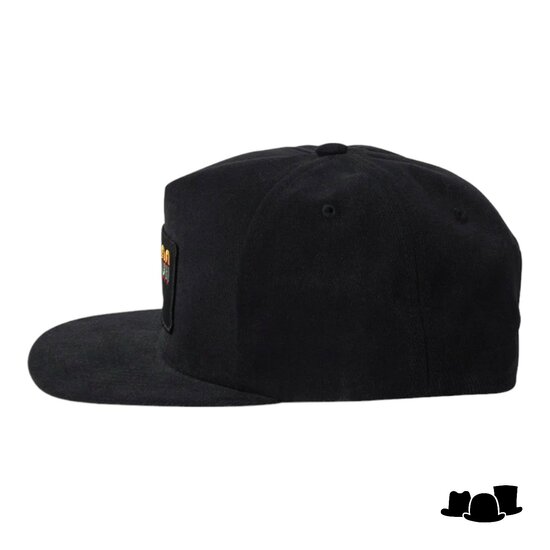 brixton neighbour mp snapback cap sol wash black