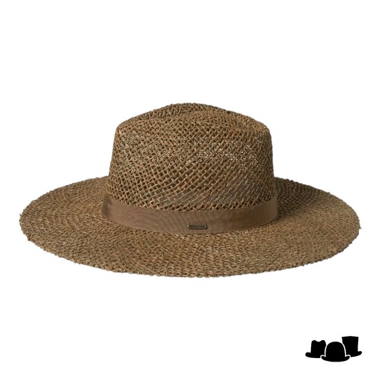 brixton joanna fedora seagrass straw tan