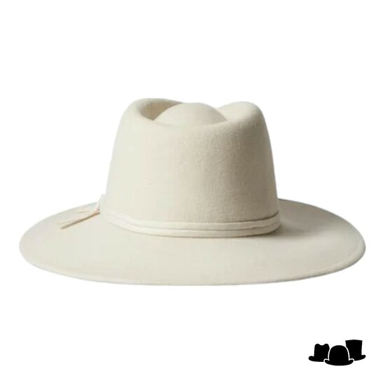 brixton joanna packable fedora wool off white