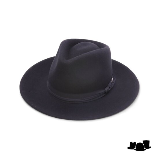 brixton dayton fedora convertible brim ranche woolfelt black